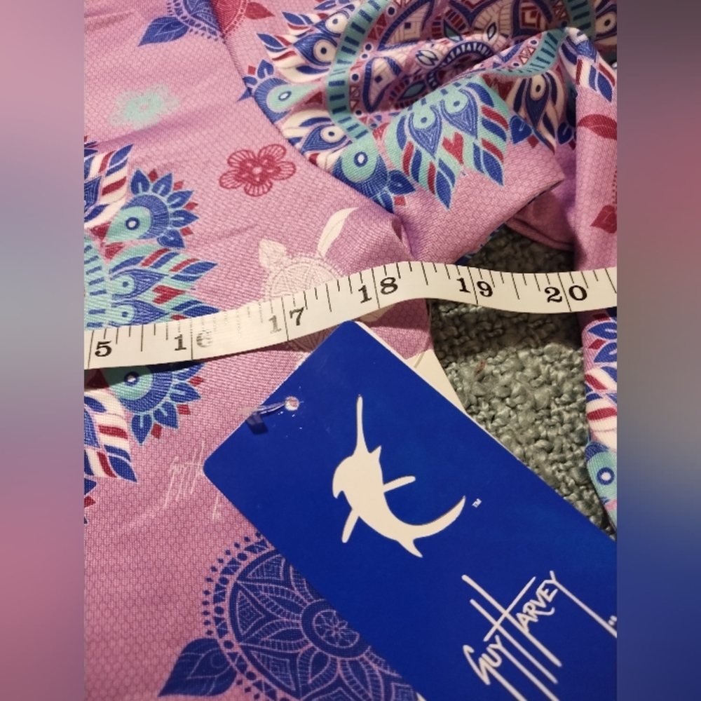 Guy Harvey Pink and Blue Floral Dress - Picture 2 of 4